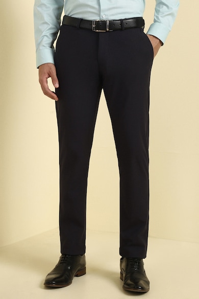 Allen Solly Men Black Solid Formal Trousers - Image 5
