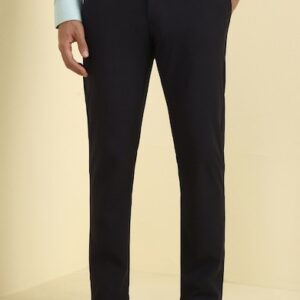 Allen Solly Men Black Solid Formal Trousers