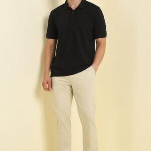 Men Beige Regular Fit Solid Casual Trousers| Allen Solly